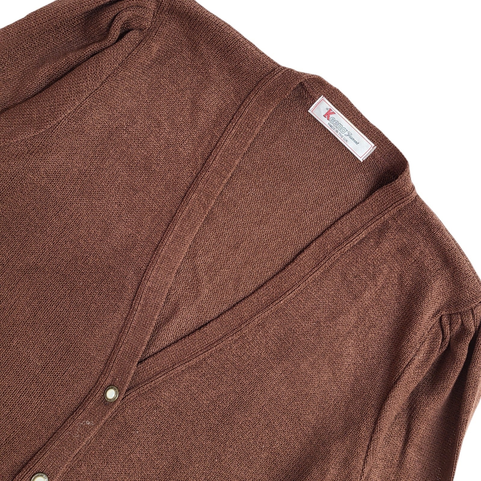 Keena Burgundy Vintage 90's Button Front Cardigan UK Women's Size 16