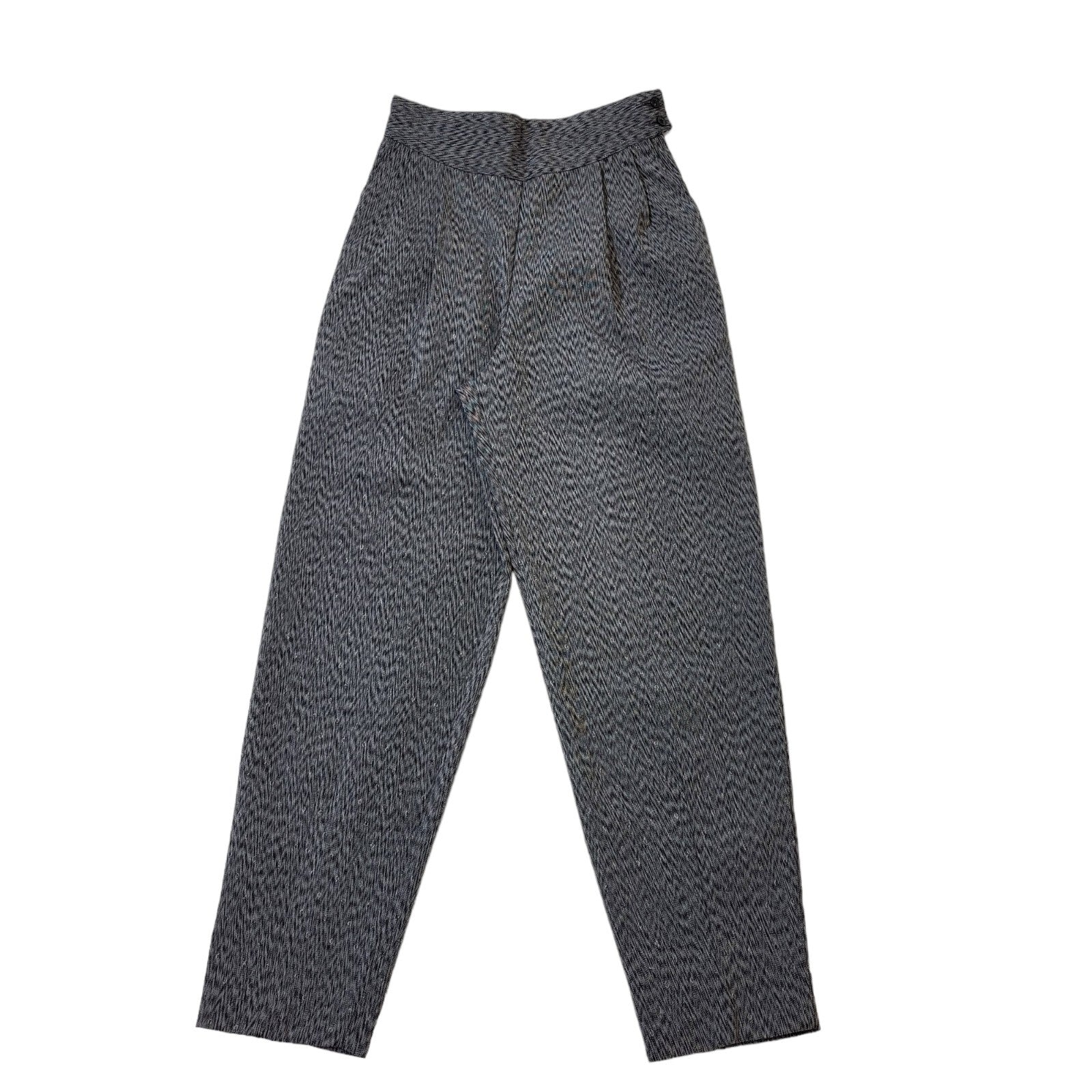 Happy Legs 90s Vintage Grey Pleated Tapered Trousers Women's Size XS W25 L27