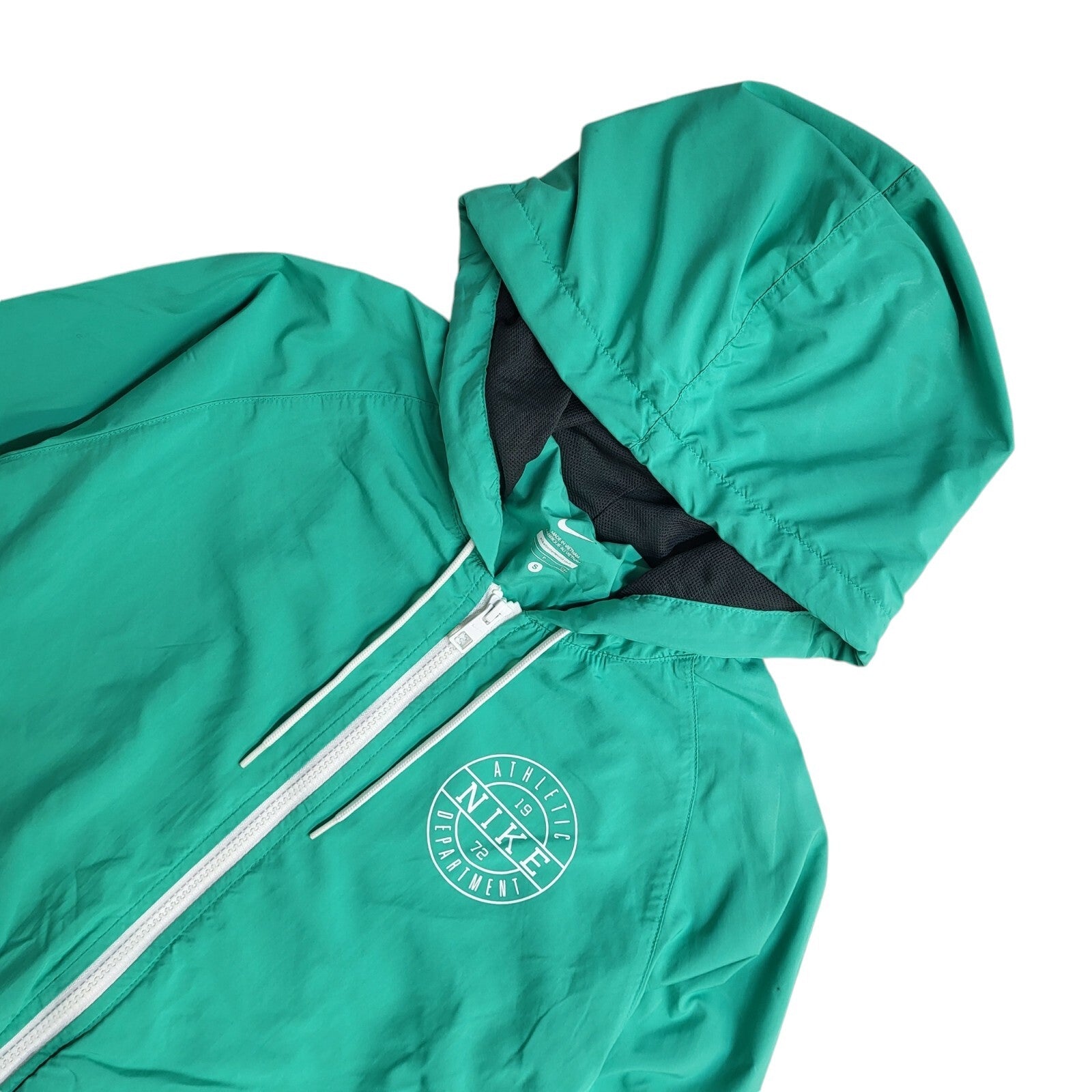 Nike Green Vintage Y2k Hooded Sports Jacket UK Women's Size Small
