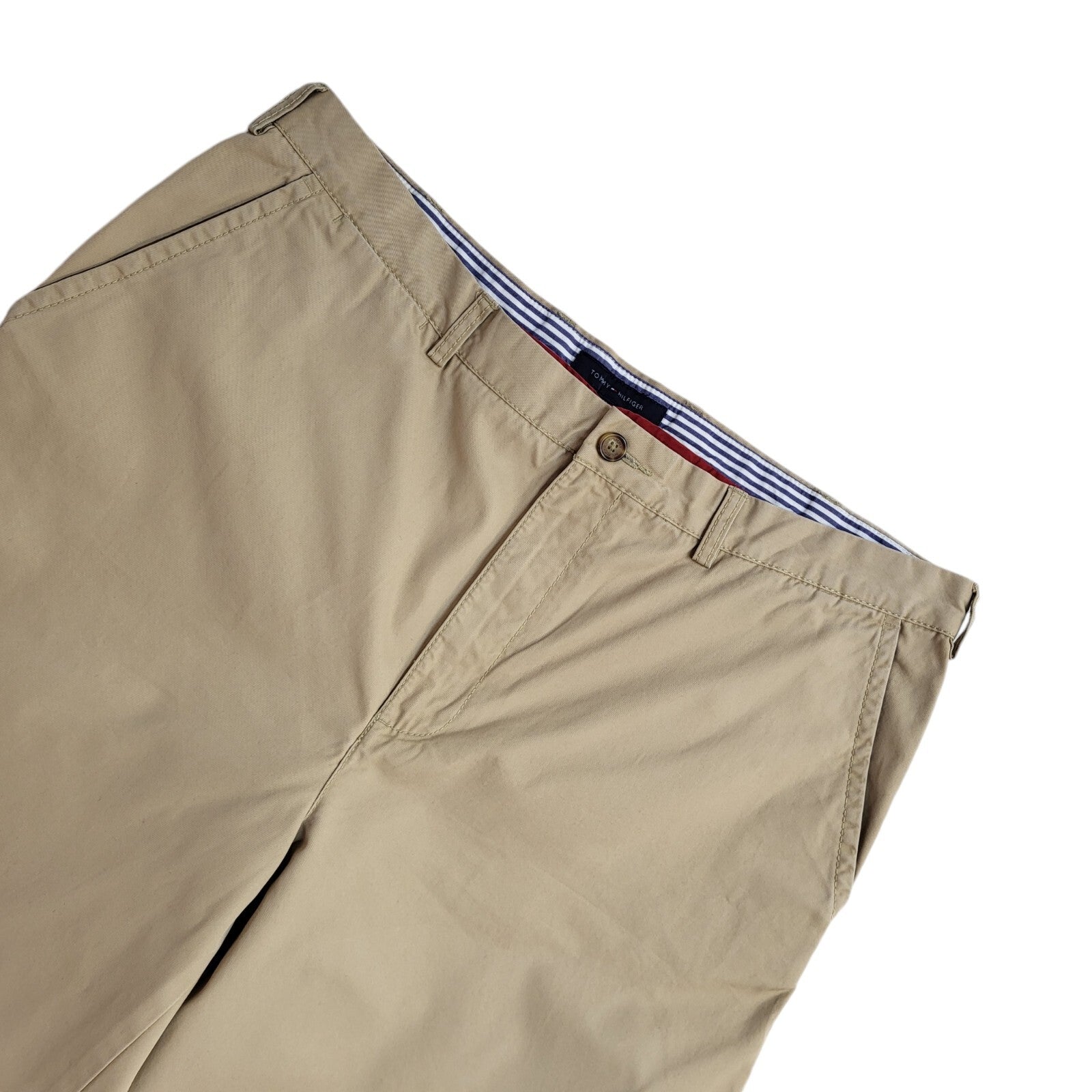 Tommy Hilfiger 90s Vintage Beige Straight Chino Trousers Uk Men's 3XL W40 L32