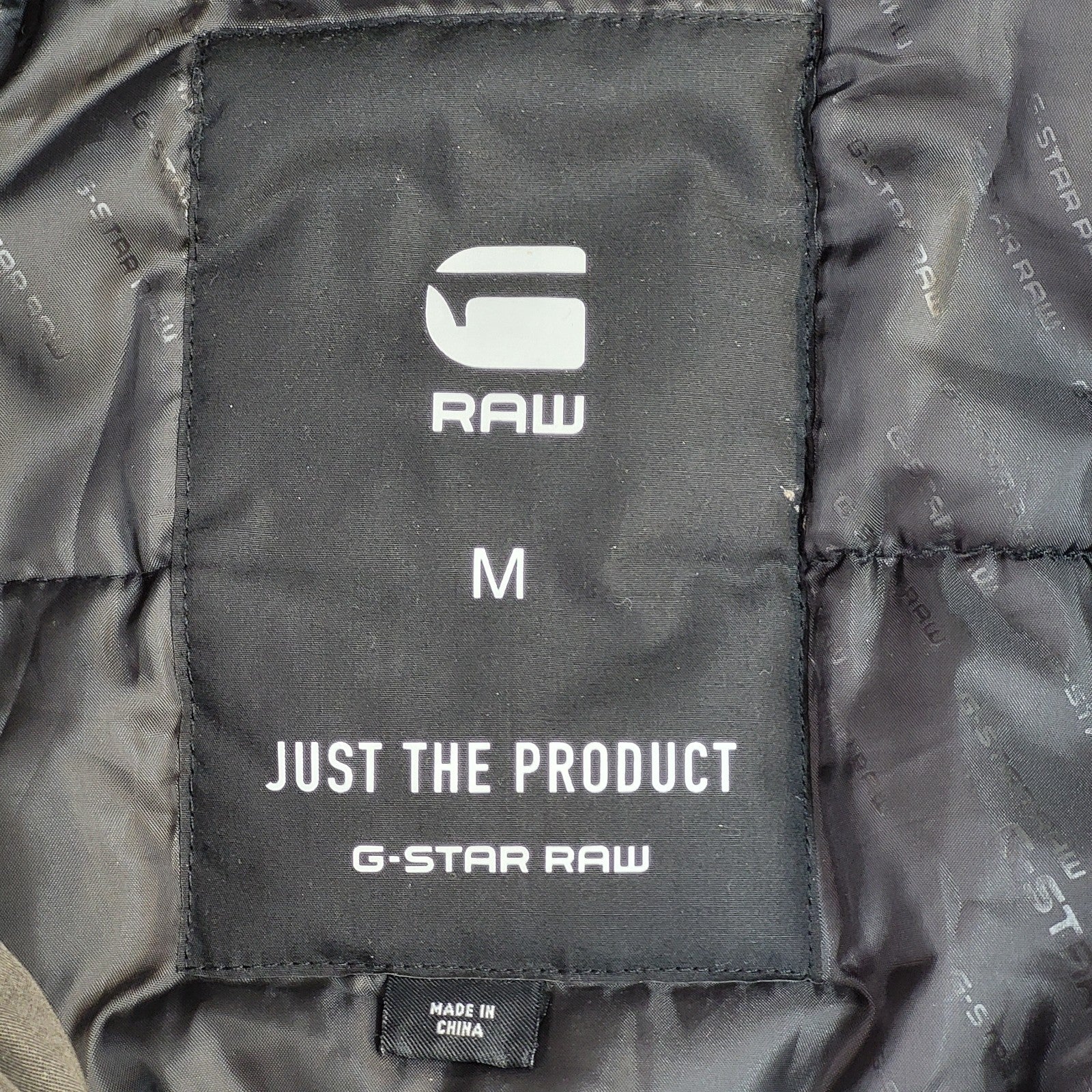 G-Star Raw Green Zip & Snap Hooded Y2K Jacket UK Men's Size M
