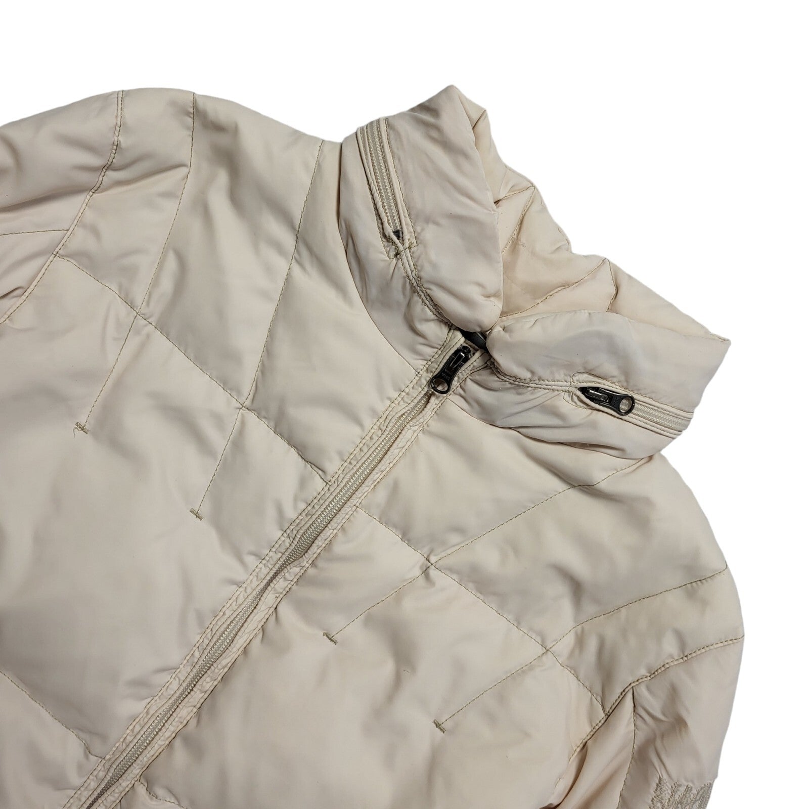 Napapijri Pink Zipped Quilted Puffer Jacket Uk Women's Size M