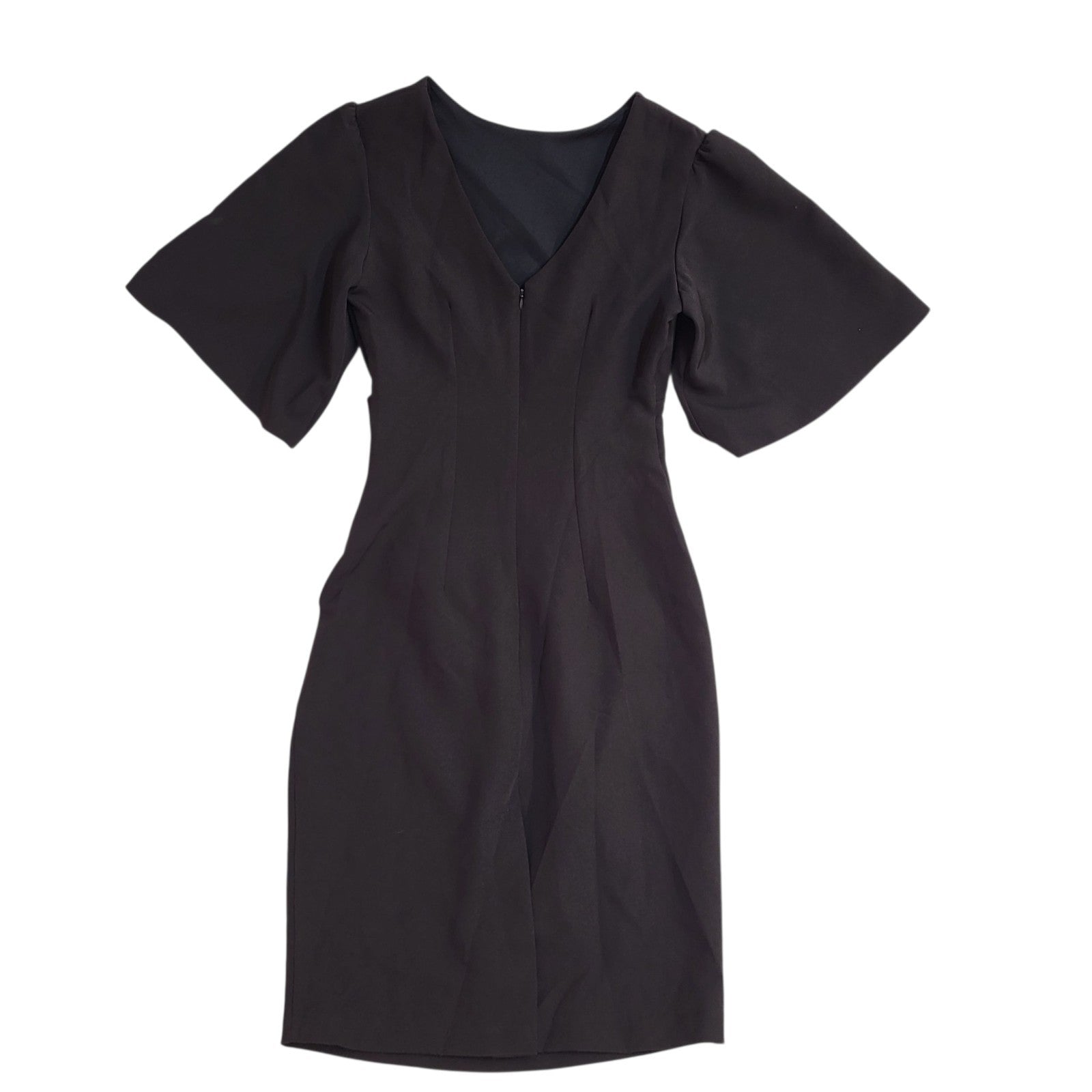Coast Y2k Dress Flare Sleeve Ruch Waist Midi Dress Bnwt Uk Women's Size 12