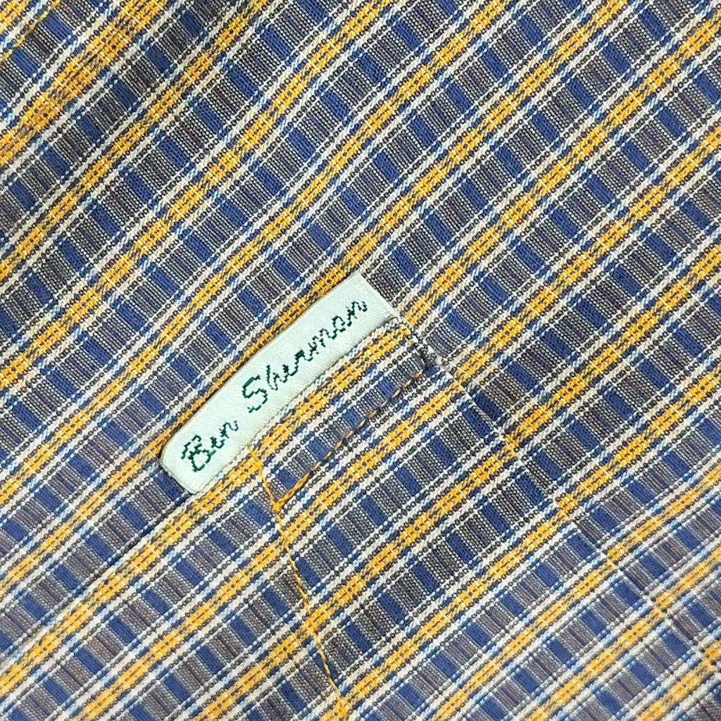 Ben Sherman Vintage 90's Purple Check Long Sleeve Shirt Men's UK L