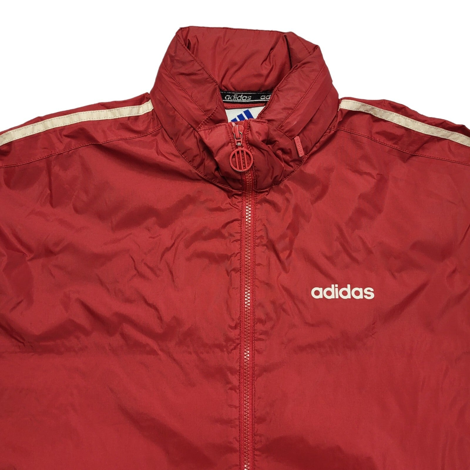 Adidas Red White Vintage 90s Sports Track Jacket Uk Men's Size Large