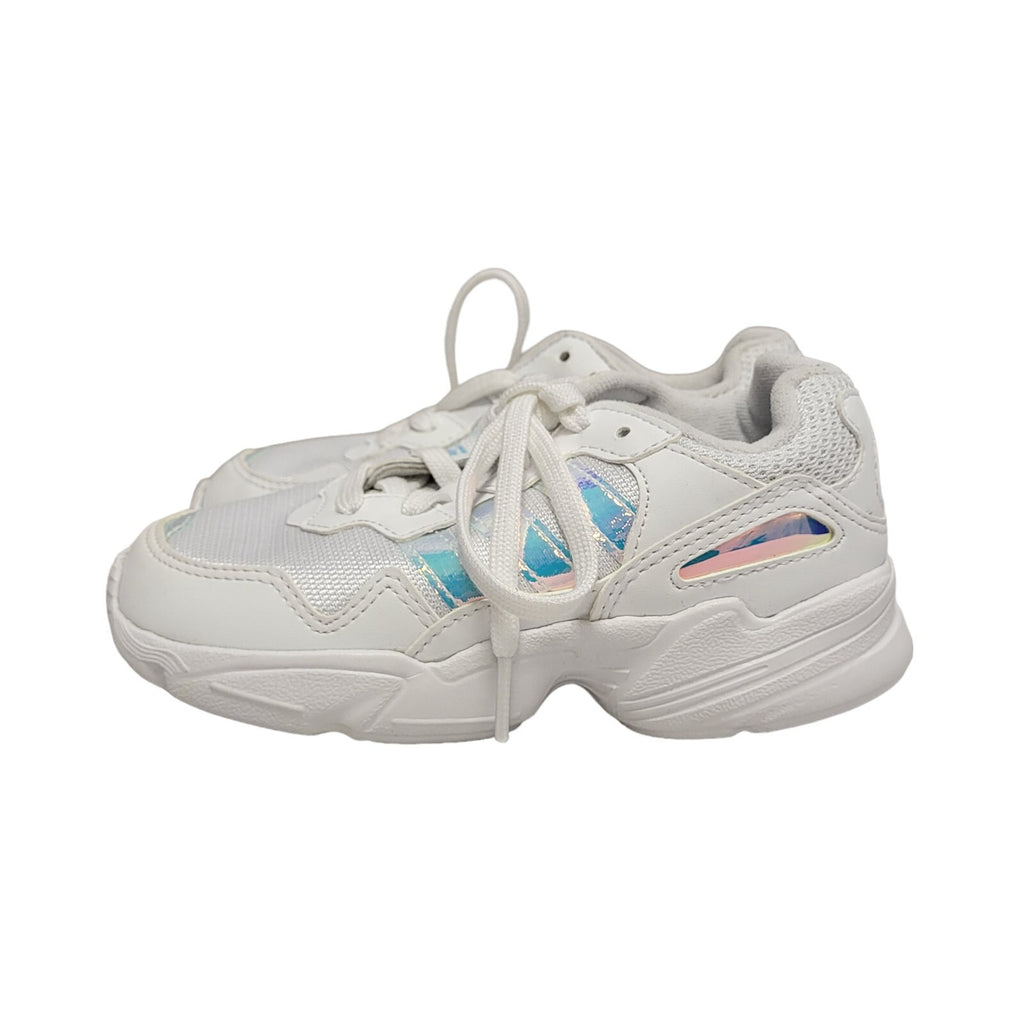 Adidas White Lace Up Ortholite Canvas Trainers Girl's Uk Size 11 Eu 2