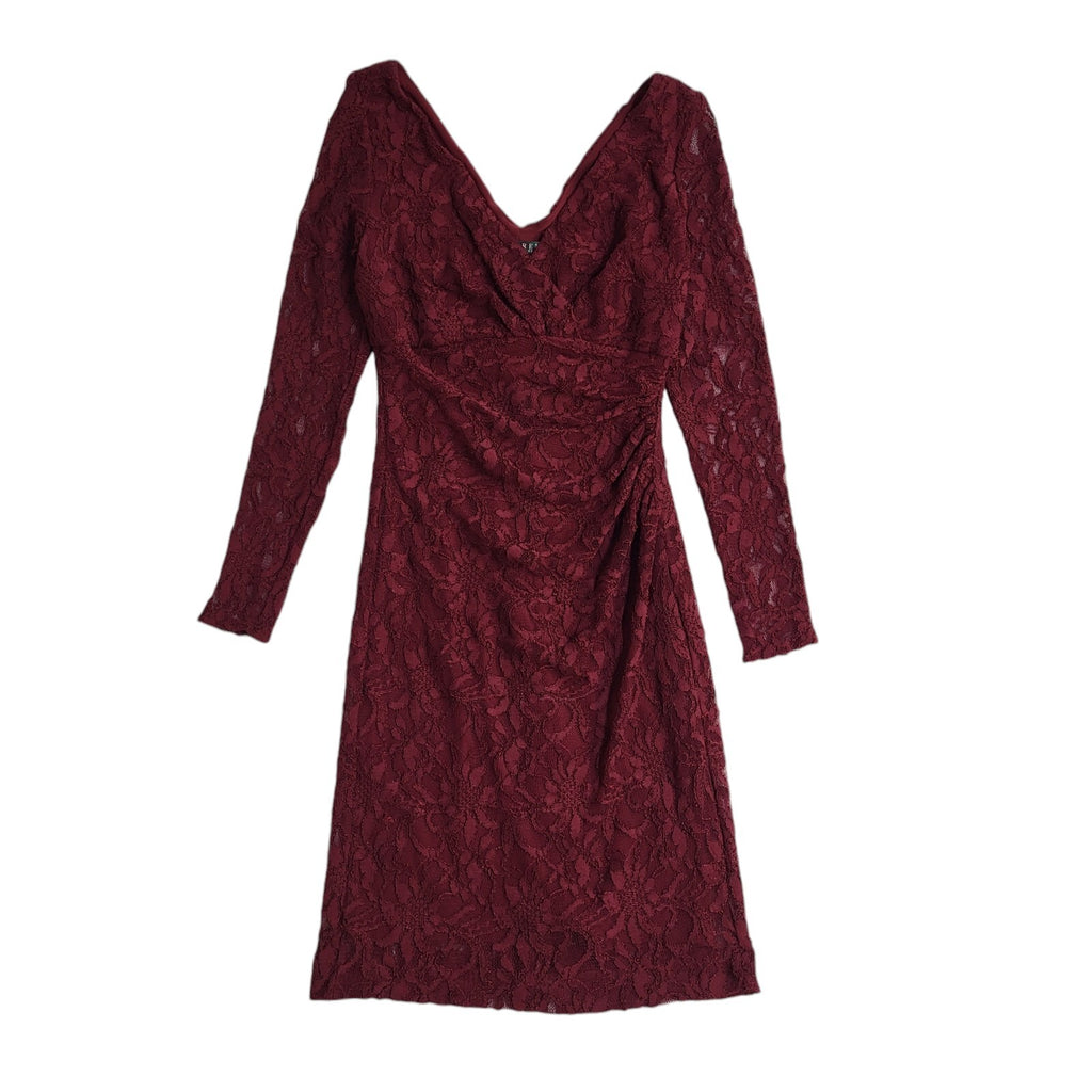 Laura Ashley Vintage Y2K Red Long Sleeve Dress Uk Women's Size XS Bnwt