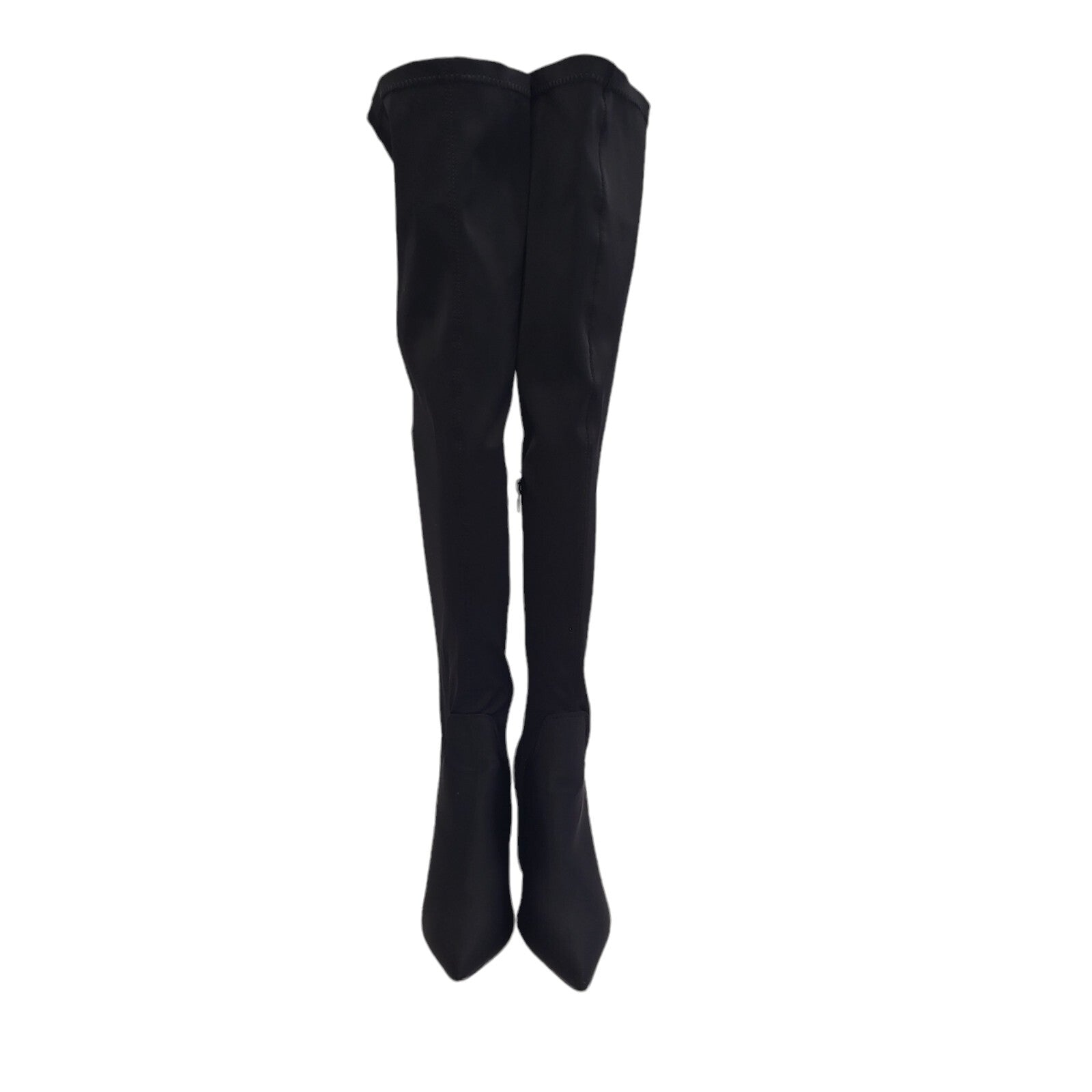 Truffle Black Zipped Long Lined Thigh Boots Uk Women's Size 6