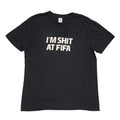 Gildan Football Fifa Black Vintage Y2K  Short Sleeve T-Shirt Uk Men's L