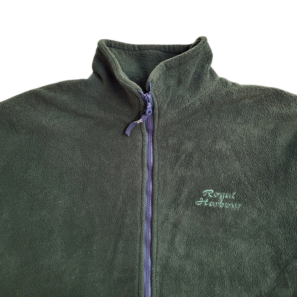 Royal Harbour Vintage 80s Green Hiking Fleece Jacket Uk Men's Size M