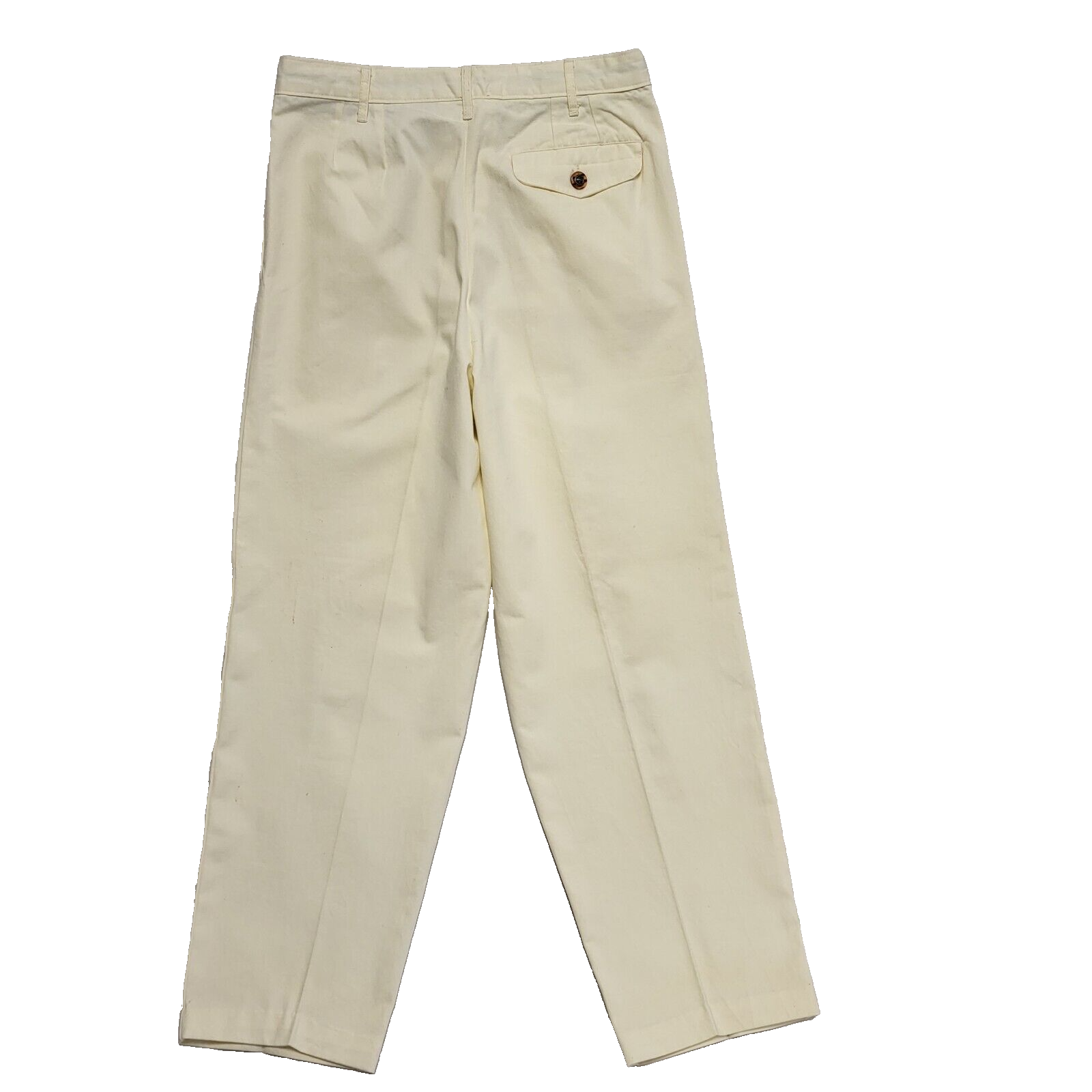 Summer In The City Vintage 80's Cream Tapered Trousers Mens UK M W32/34 L30