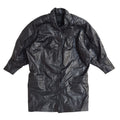 Vintage 90s Black Oversized Leather Coat UK Women's Size Small