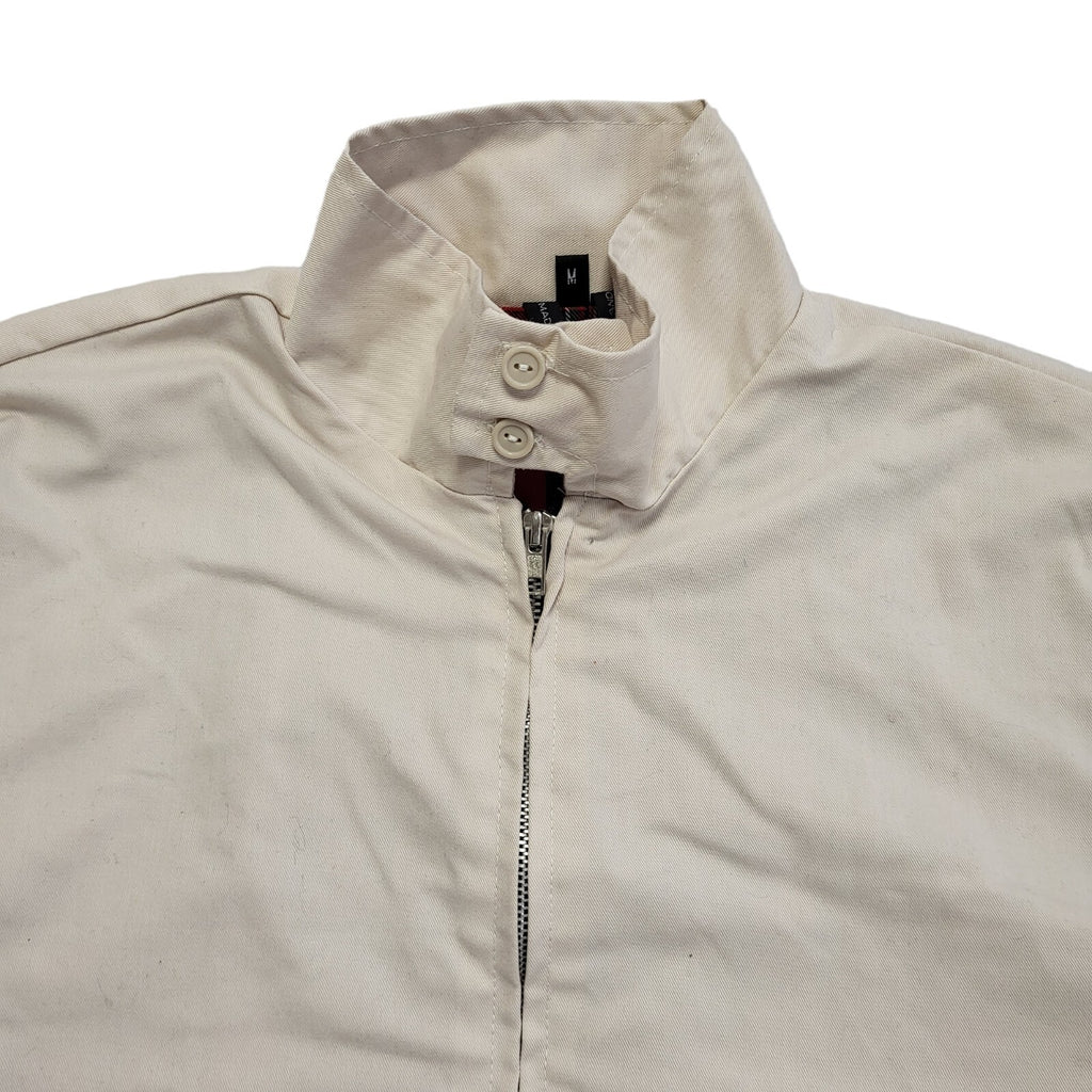 Made In England Vintage 90s Beige Zipped Bomber Jacket Men's Size Medium