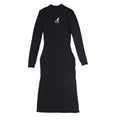 H&M Kangol Vintage Y2K Black Body Con Long Sleeve Jumper Dress Women's UK Size S