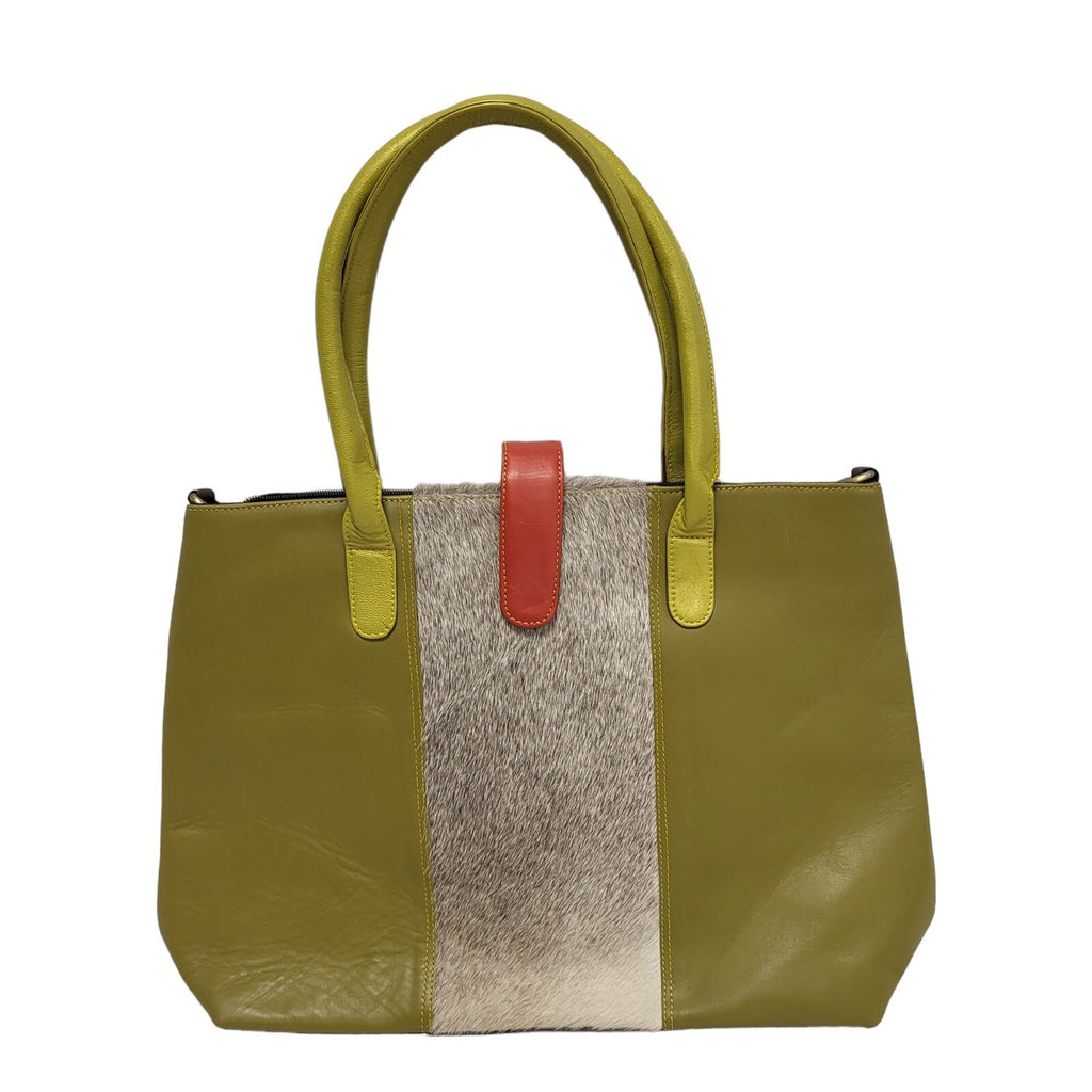 Vintage Green Faux Leather Shoulder Bag Uk Women's Size 12" x 18"