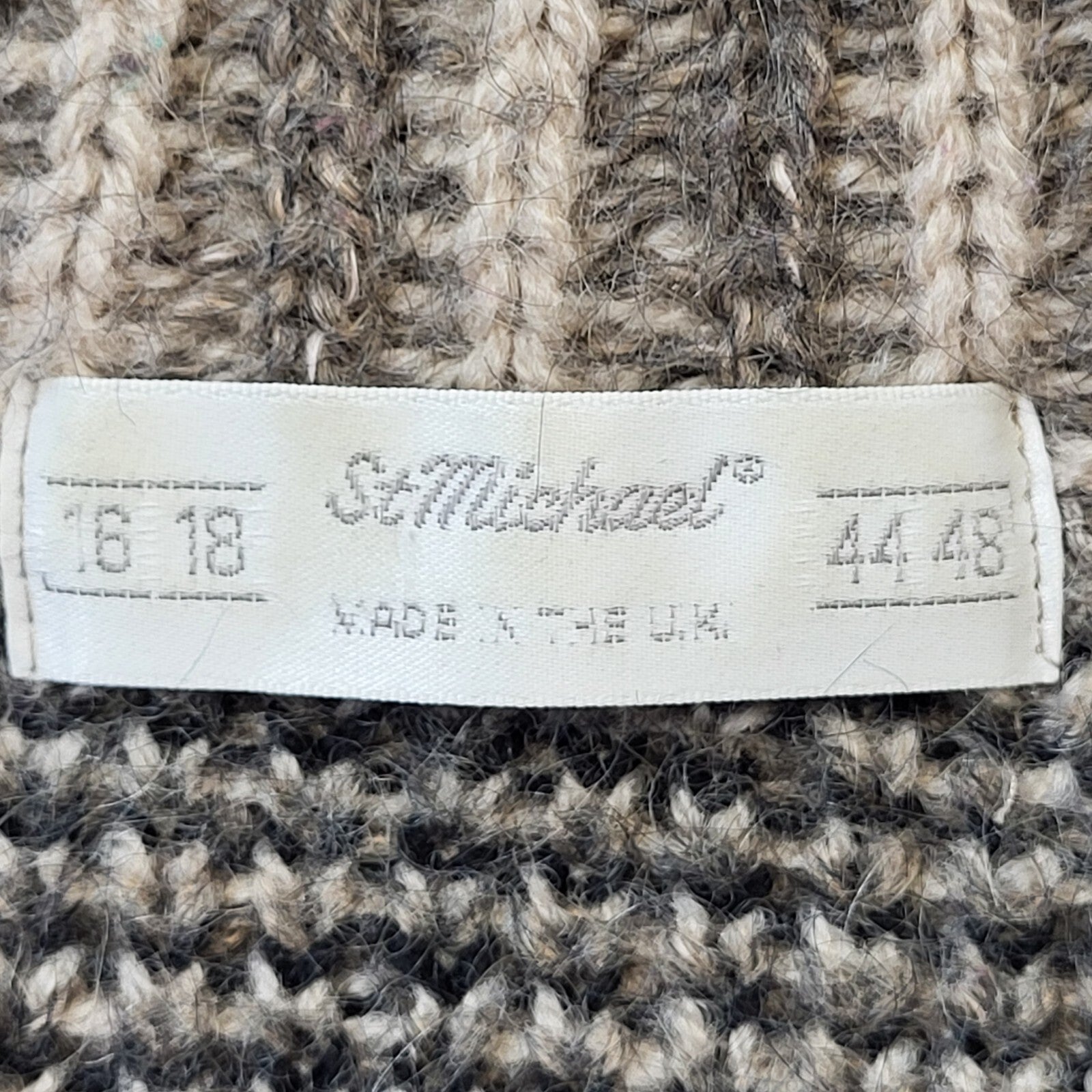 St Michael 80s Vintage Grey Button-Up Cardigan Women's Size 16/18 Eu 46/48