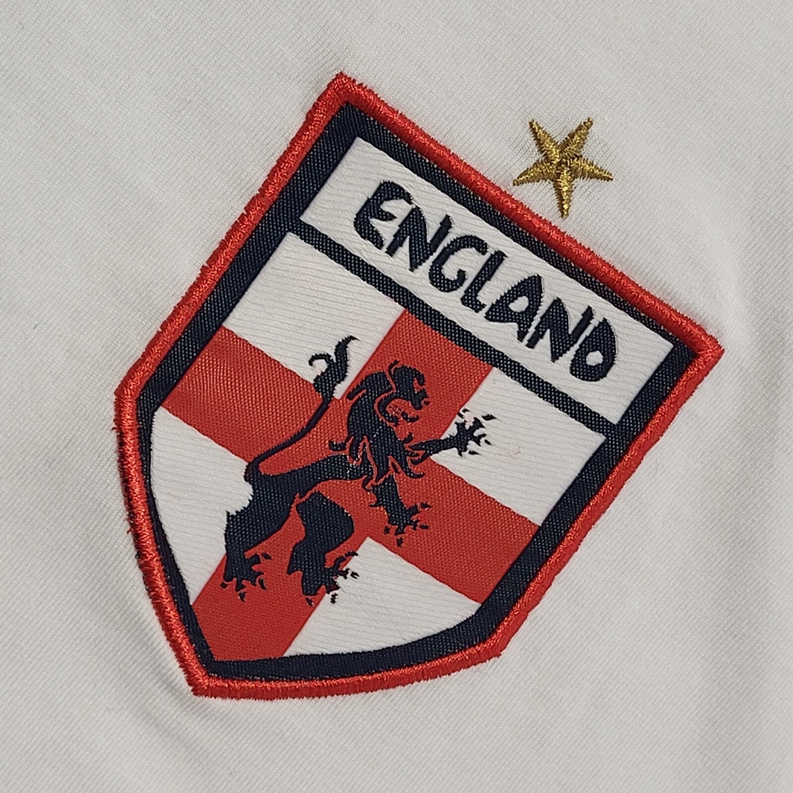 Fifa World Cup Brazil Vintage Y2k England White T-Shirt Uk Men's Size L