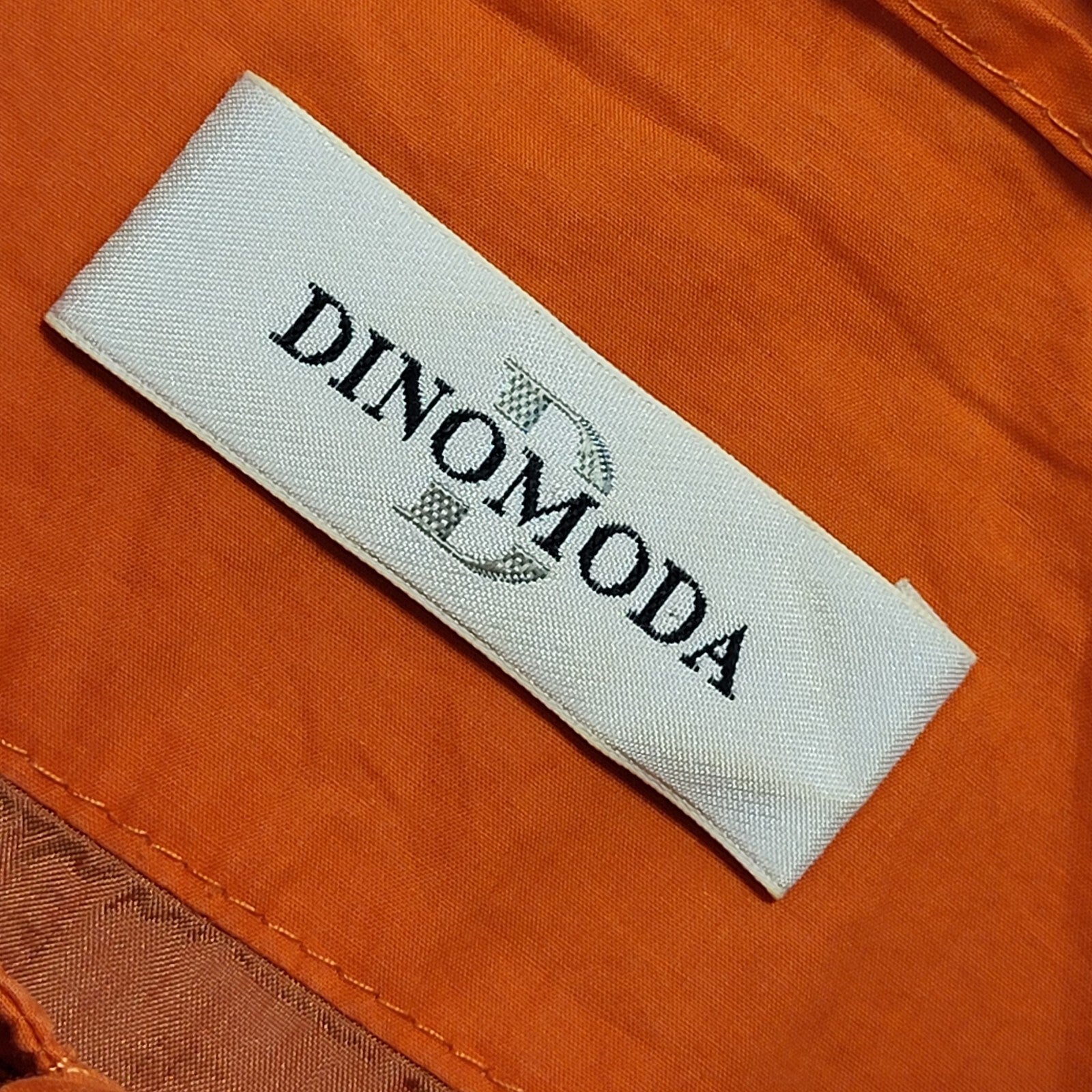 Dinomoda Orange 90s Vintage Button Casual Jacket Uk Women's Size 12