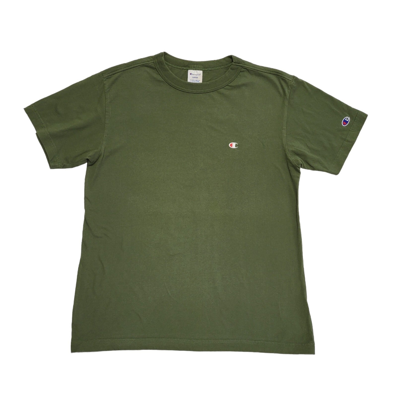 Champion Vintage 90's Green Sports Short Sleeve T-Shirt Mens UK Size L