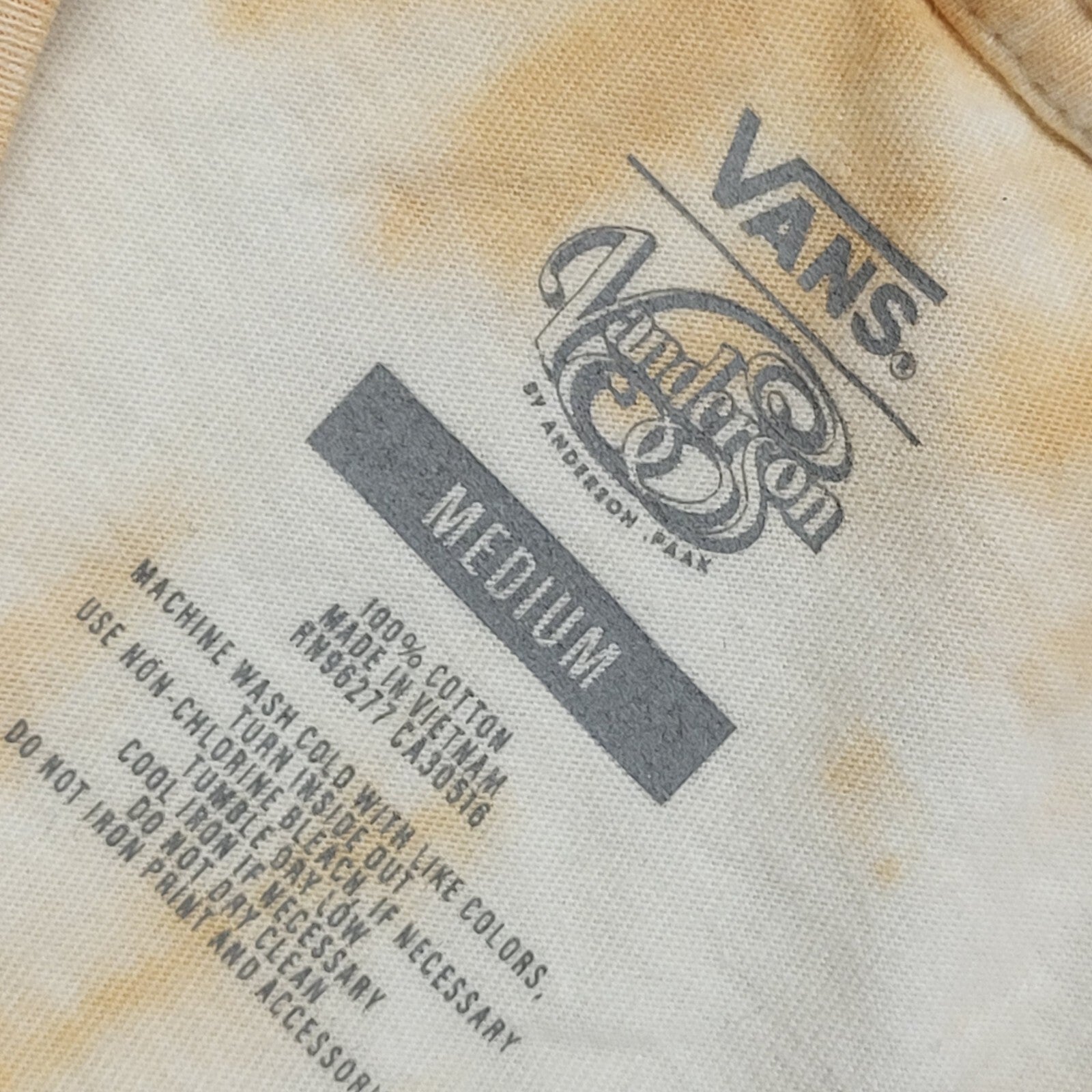 Vans Y2K Orange Vintage Short Sleeve Round Neck T-Shirt Uk Men's Size M