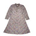 70s Vintage Monveneuir Purple Retro Pattern A-Line Dress Women's 14