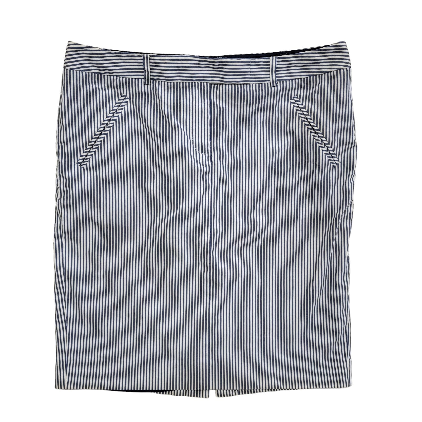 Tommy Hilfiger Blue & White Striped Skirt Y2K Womens UK Size 14 (usa 10) W32