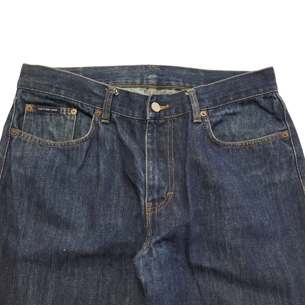 Calvin Klein Vintage Y2K  Blue Straight Denim Jeans Uk Men's Size L W34 L33