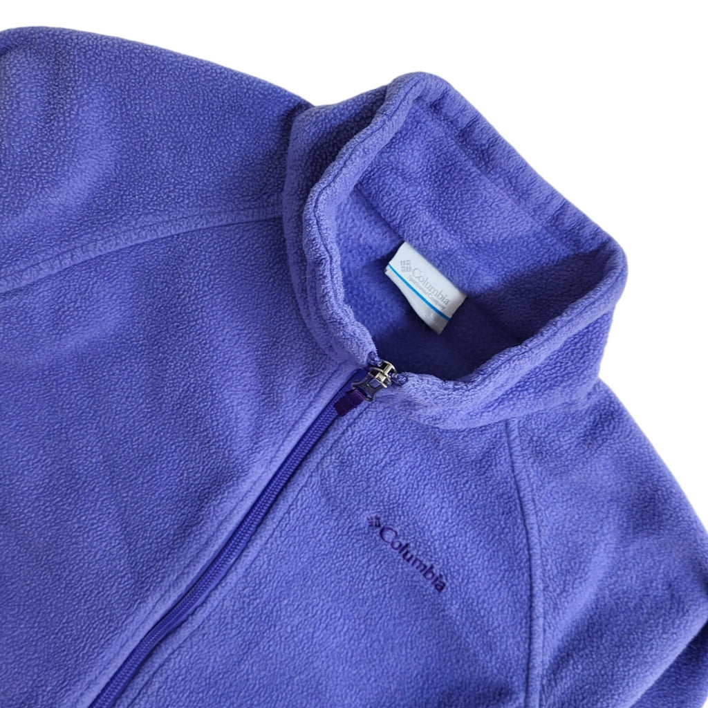 Columbia Vintage Y2k Purple Fleece Hiking Jacket Uk Women's Size L