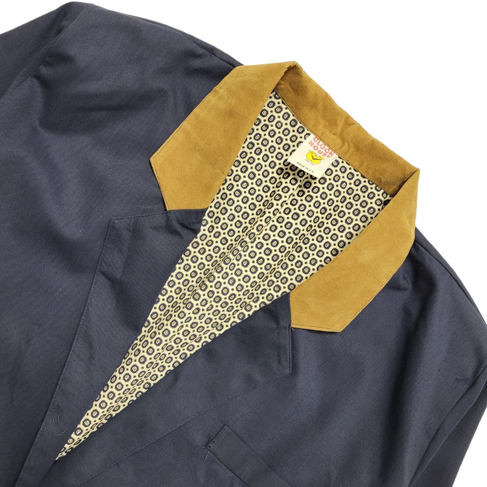 Clock House 90s Vintage Navy Blue Button Casual Jacket Uk Women's Size 10/12