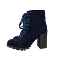 Dorothy Perkins Teal Anthea Lace Up Heeled Boots Uk Women's 4 Eu 37