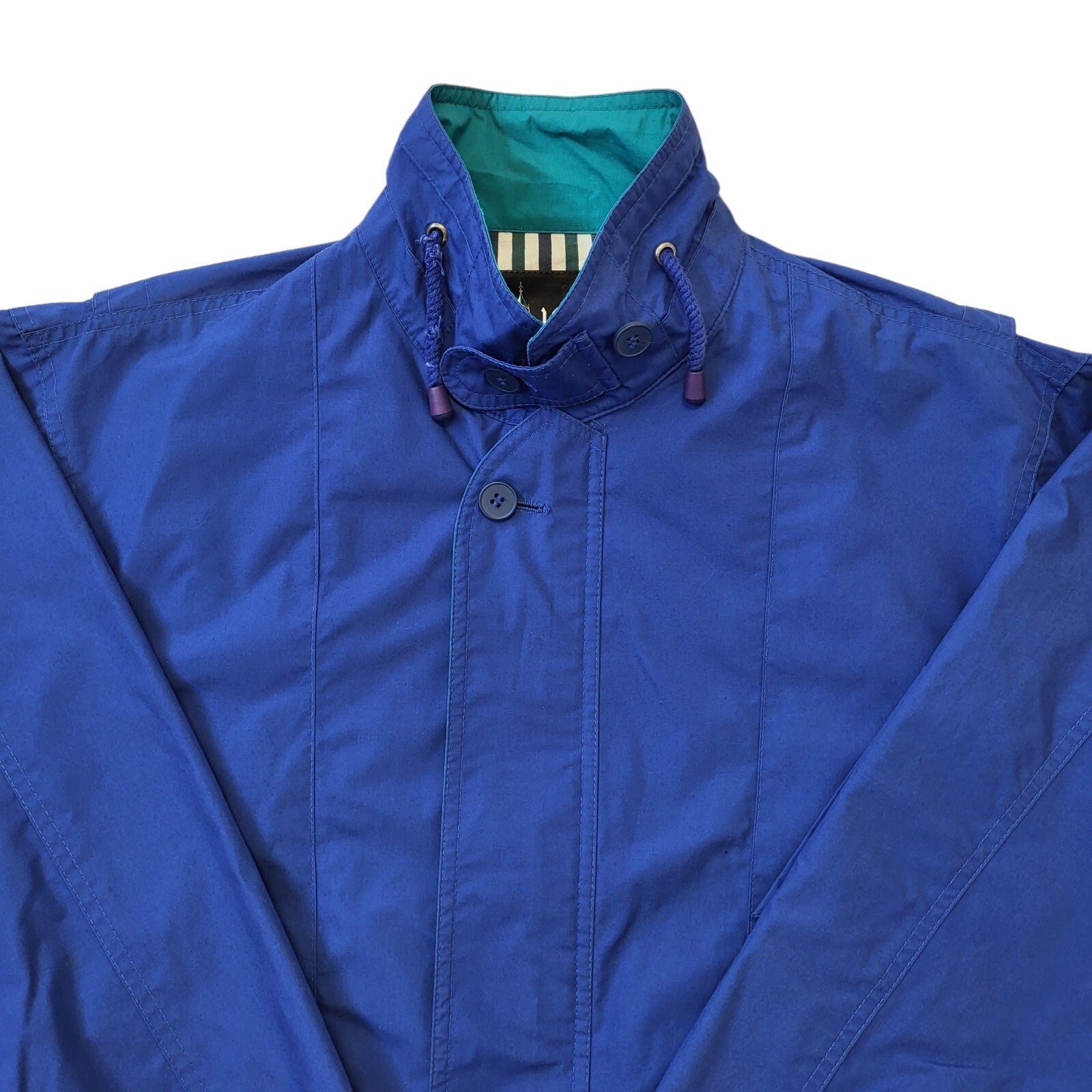 90s Vintage London Fog Blue Zipped Jacket Men's Size Medium
