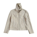Next Vintage 90s Cream Fleece Zipped Jacket Uk Women's Size 12