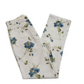 Marco Pecci White Blue Floral Straight Leg Denim Jeans Uk Women's 8 W26 L30