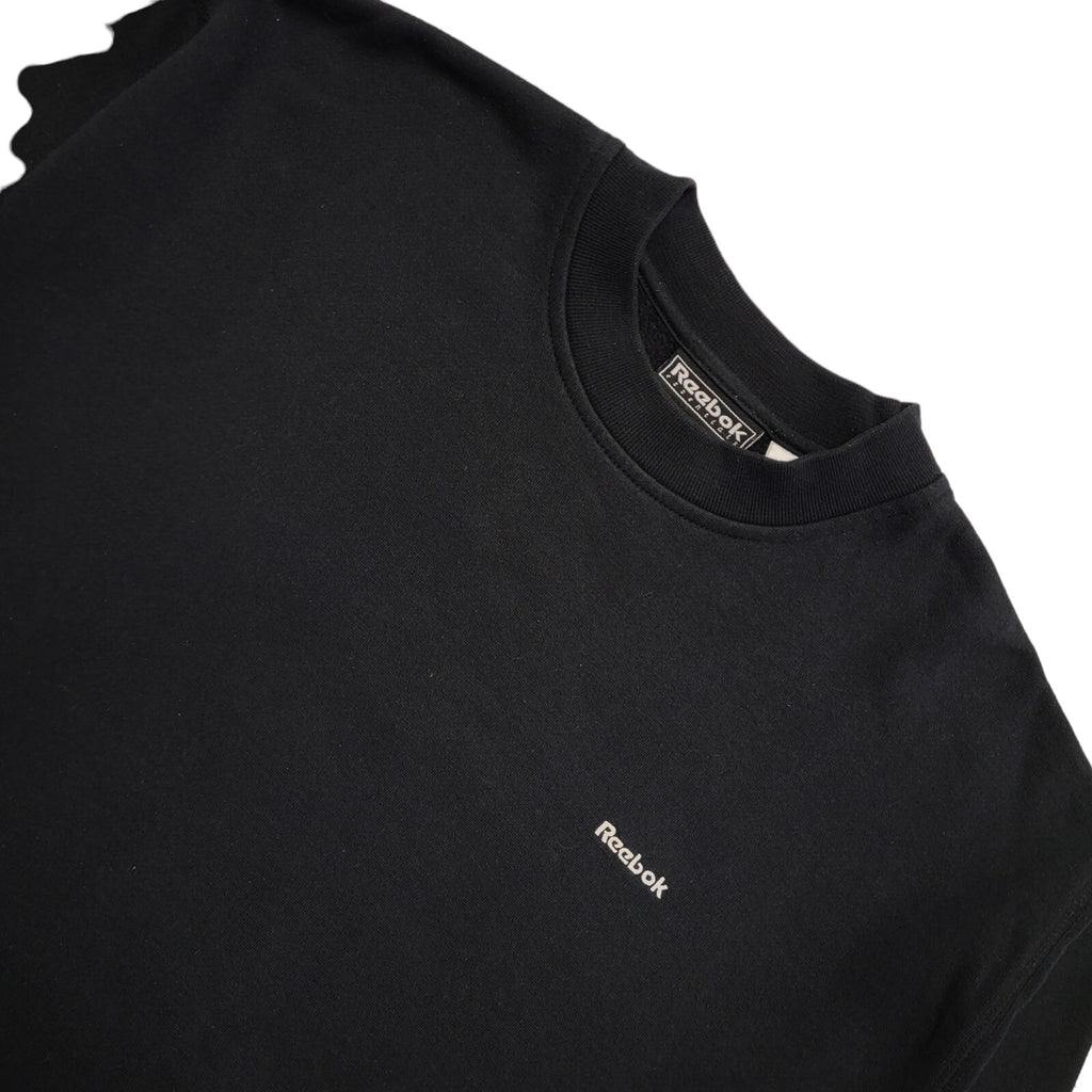 Reebok Essentials Spell Out  Vintage Y2K Black Sweatshirt Women's Size UK 14