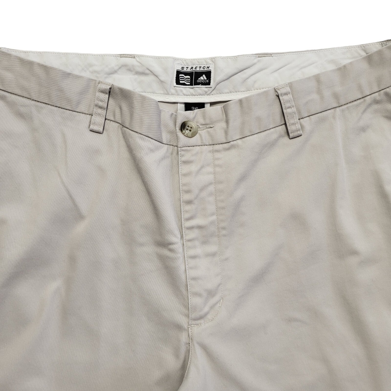 Adidas Vintage 90's Beige Zipped Sport Shorts With Pockets Uk Men's Size XL W36