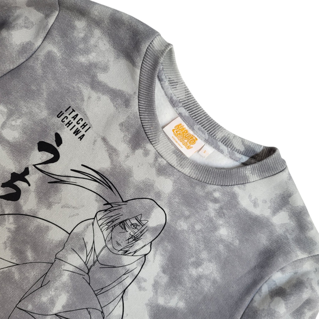 Naruto Grey Long Sleeve Y2k Sweatshirt UK Men's Size S