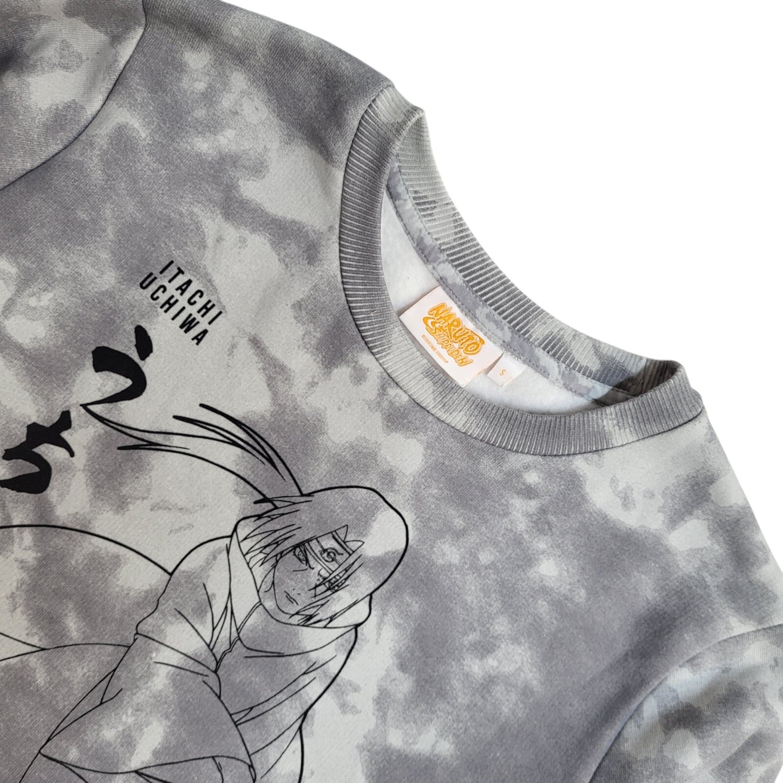 Naruto Grey Long Sleeve Y2k Sweatshirt UK Men's Size S