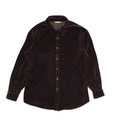 Marks and Spencer 90s Vintage Brown Velour Long Sleeve Shirt Womens Size 10