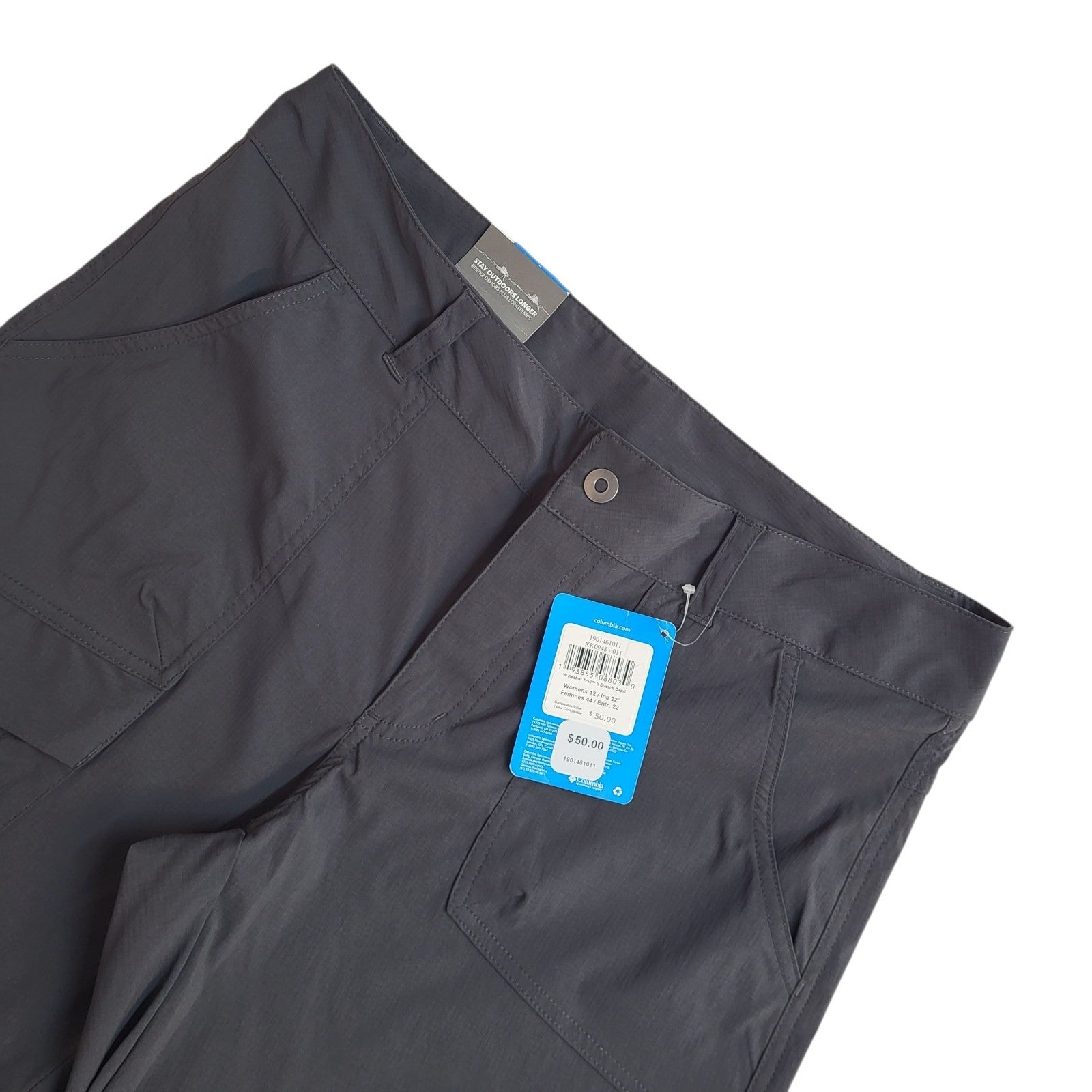 Columbia Y2K Grey Capri 3/4 Hiking Trousers Women's Bnwt Size 14-16 W34 L22