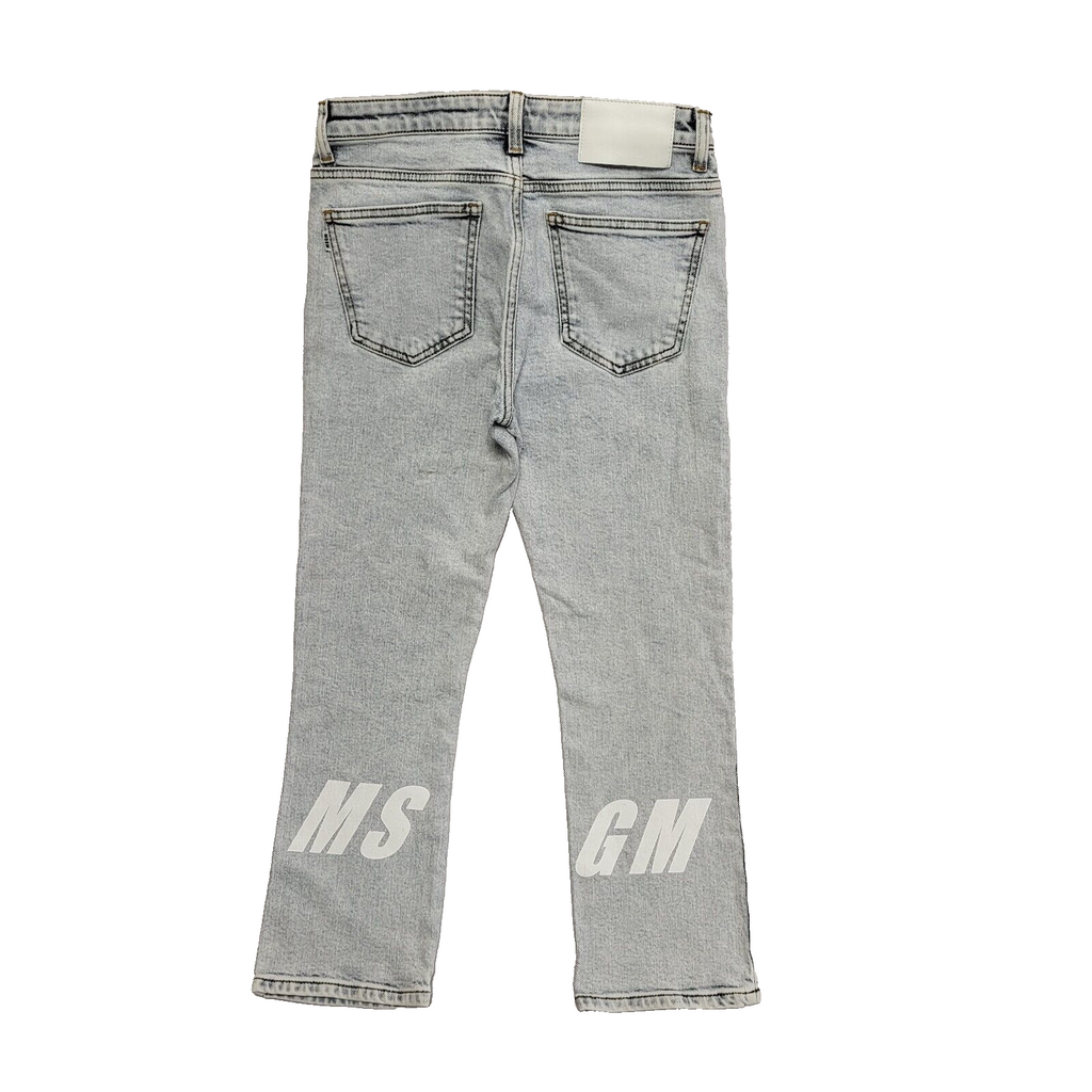 MSGM Vintage Y2k Light Blue 3/4 Length Jeans Womens UK Size 10 W28 L24