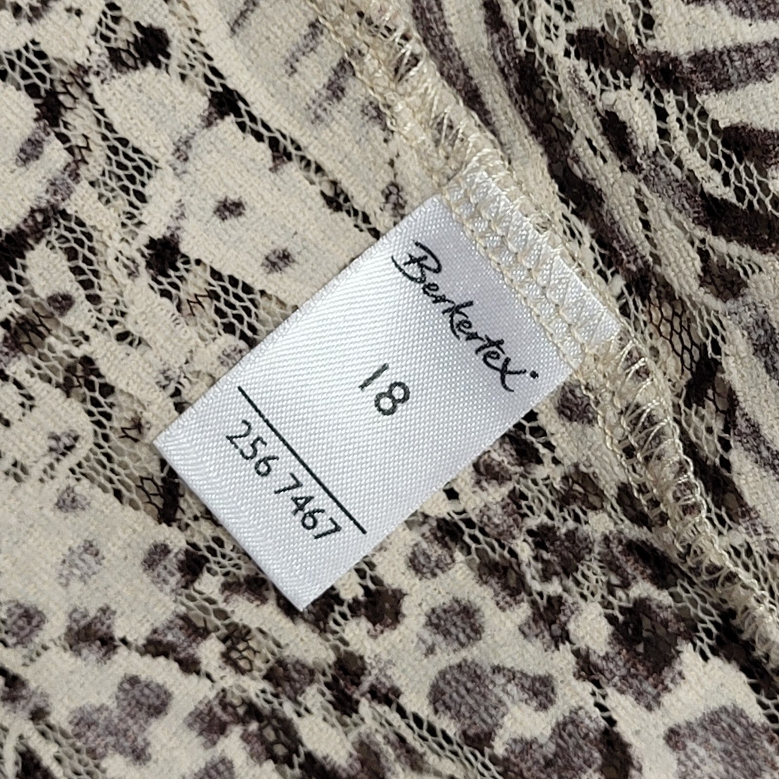 Berkertex Animal Print Button Up Blouse Womens UK 18