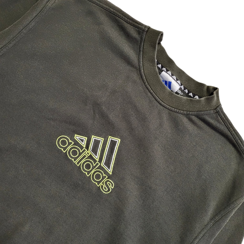 Adidas Dark Grey Vintage 90s Sweatshirt Uk Men's Size Medium