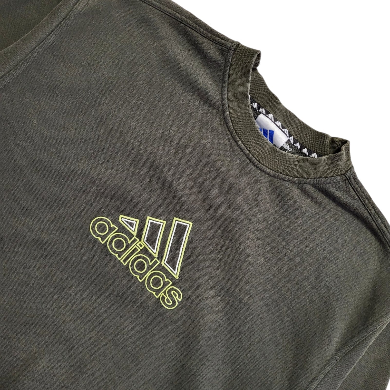 Adidas Dark Grey Vintage 90s Sweatshirt Uk Men's Size Medium