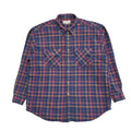 Marks & Spencer Vintage 90's Blue Pink Check Long Sleeve Shirt Men's UK L