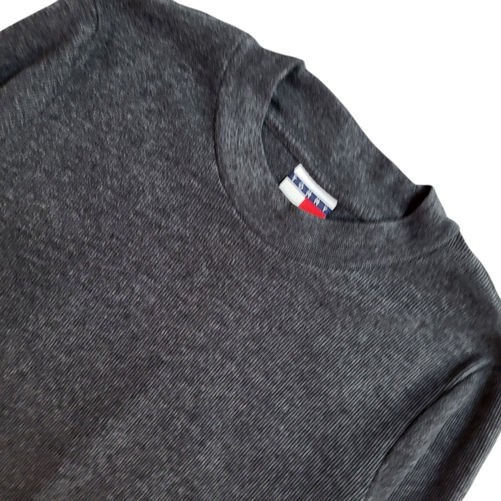Tommy Hilfiger Grey Y2K Round Neck Jumper Uk Women's Size Medium