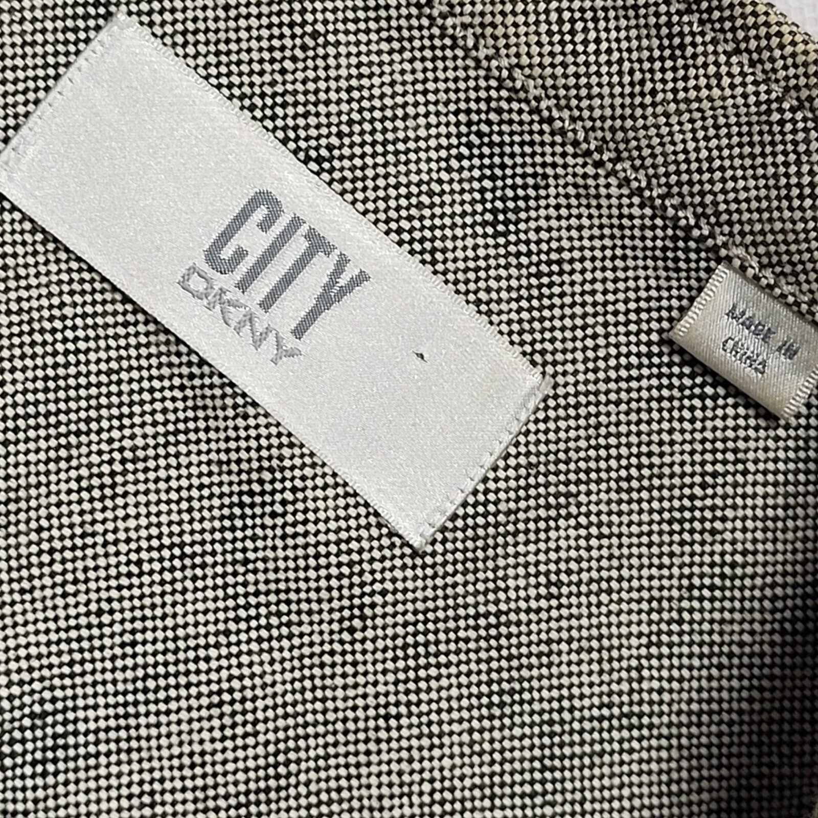 DKNY Y2k Grey Zipped Dress Jacket Uk Women's Size 8
