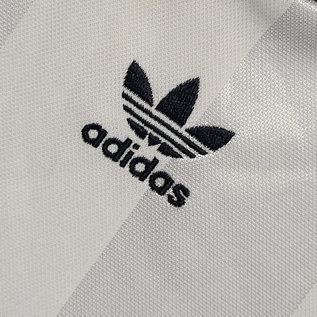 Adidas Vintage Y2K White Striped Long Sleeve T-Shirt Womens UK Size 10