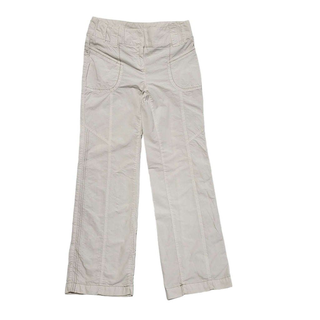 Next Vintage y2k  White Wide Leg Casual Trousers Uk Women's Size 6 W24-28 L30