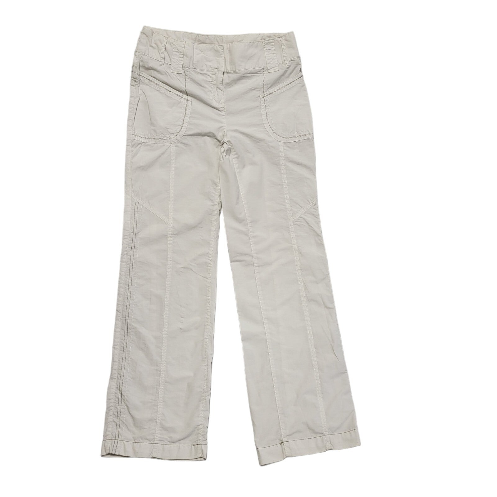 Next Vintage y2k  White Wide Leg Casual Trousers Uk Women's Size 6 W24-28 L30