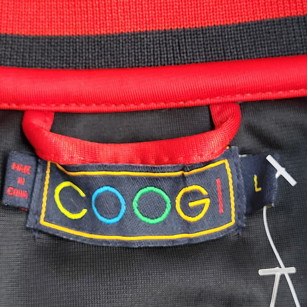 Coogi Tracksuit Top Jacket Black & Red UK Men's Size L Bnwt